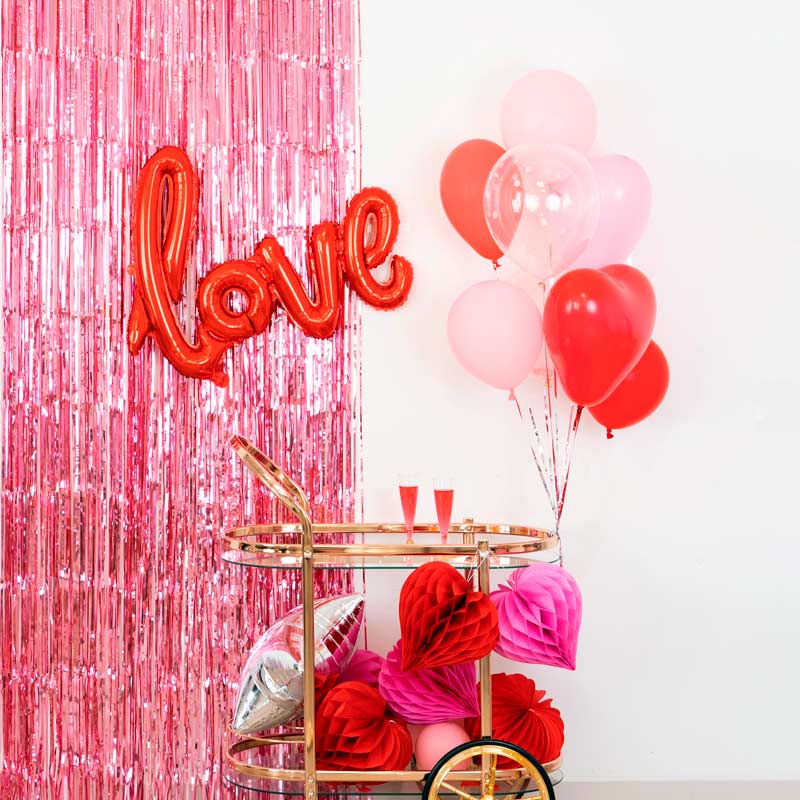 Globo Love Foil Rojo